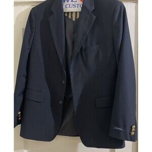 NAUTICA Dress Blues Blazer Jacket Boys size18 3 Gold Button Cuffs